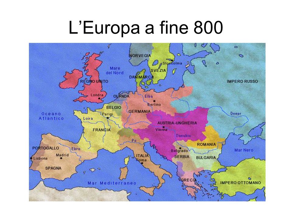 Cartina Europa Fine 800 Cartina